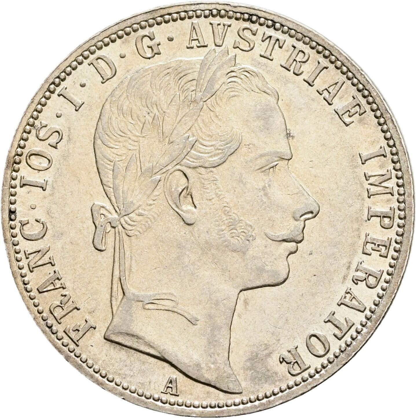 1 Gulden Franz Joseph I. 1848-1916 1861 A – Vorderseite