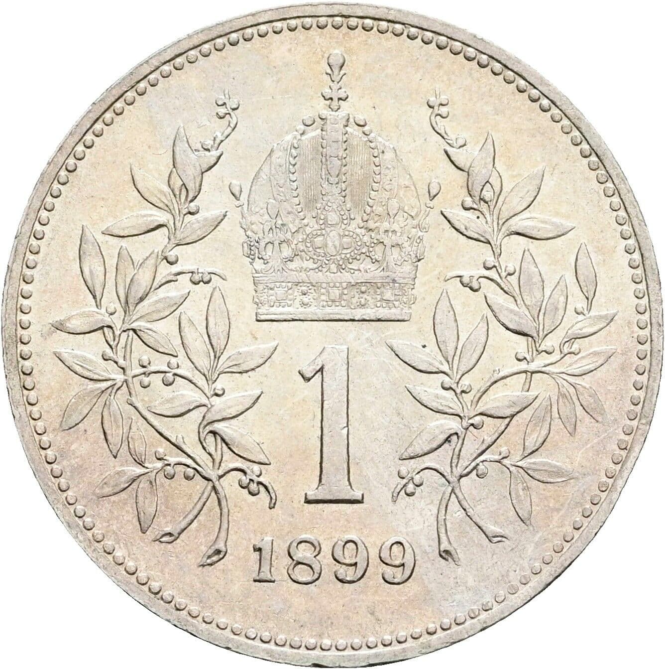 1 Krone Franz Joseph I. 1848-1916 1899 – Rückseite