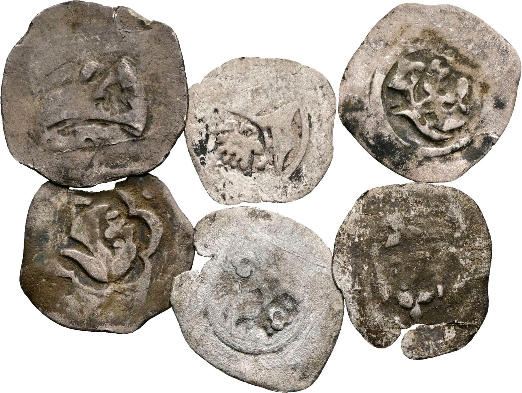 Lot mit 6 Pfennigen
