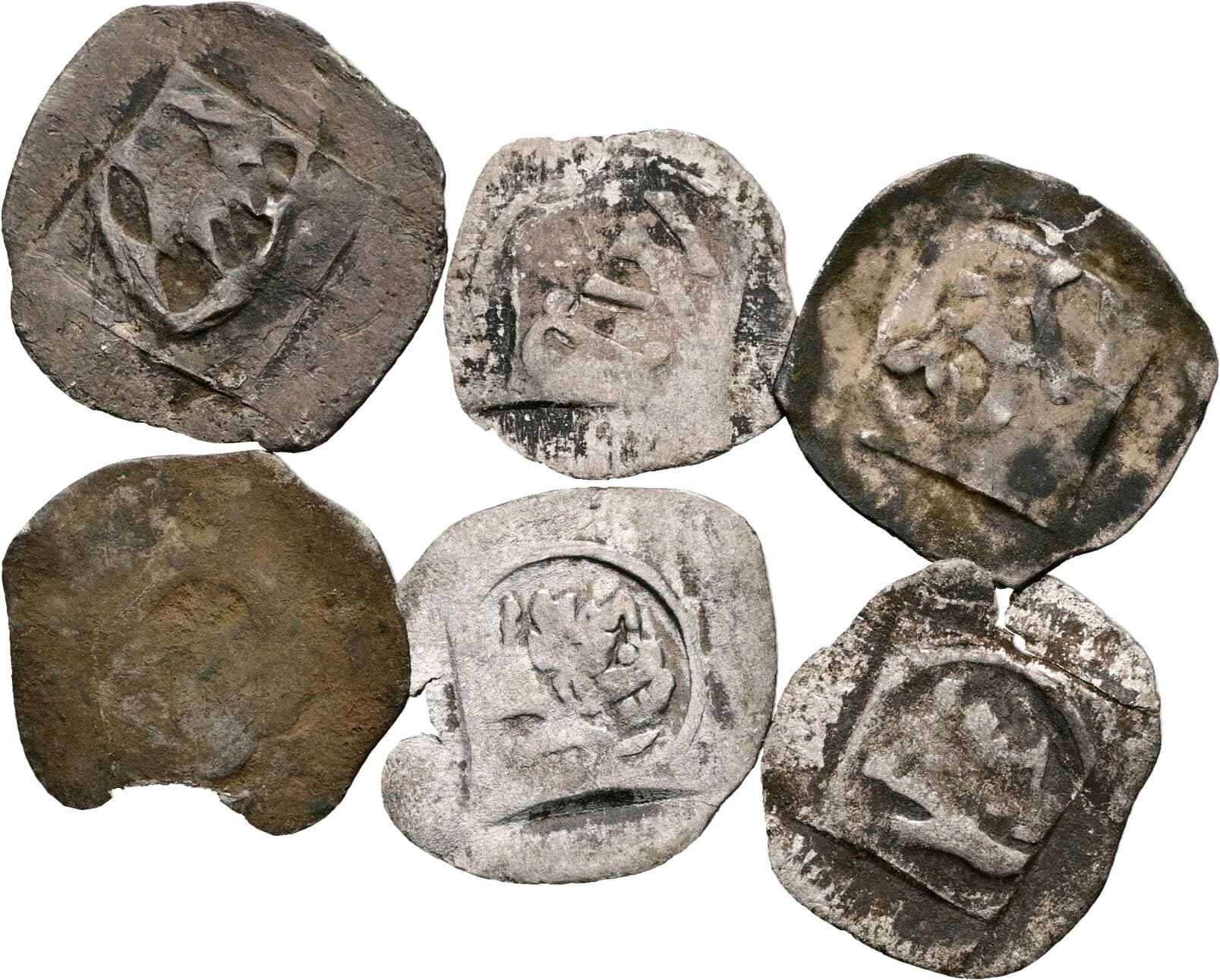 Lot mit 6 Pfennigen