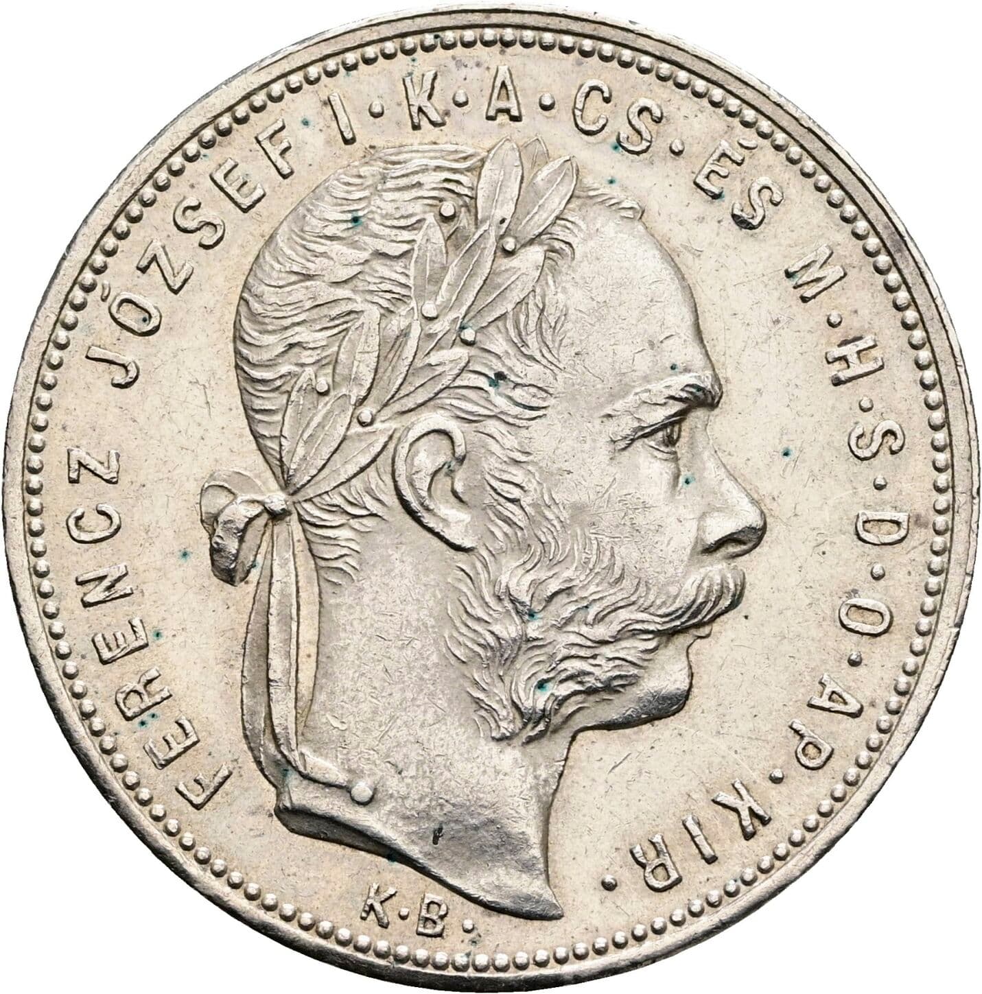 1 Forint Franz Joseph I. 1848-1916 1881 KB, Kremnitz – Vorderseite