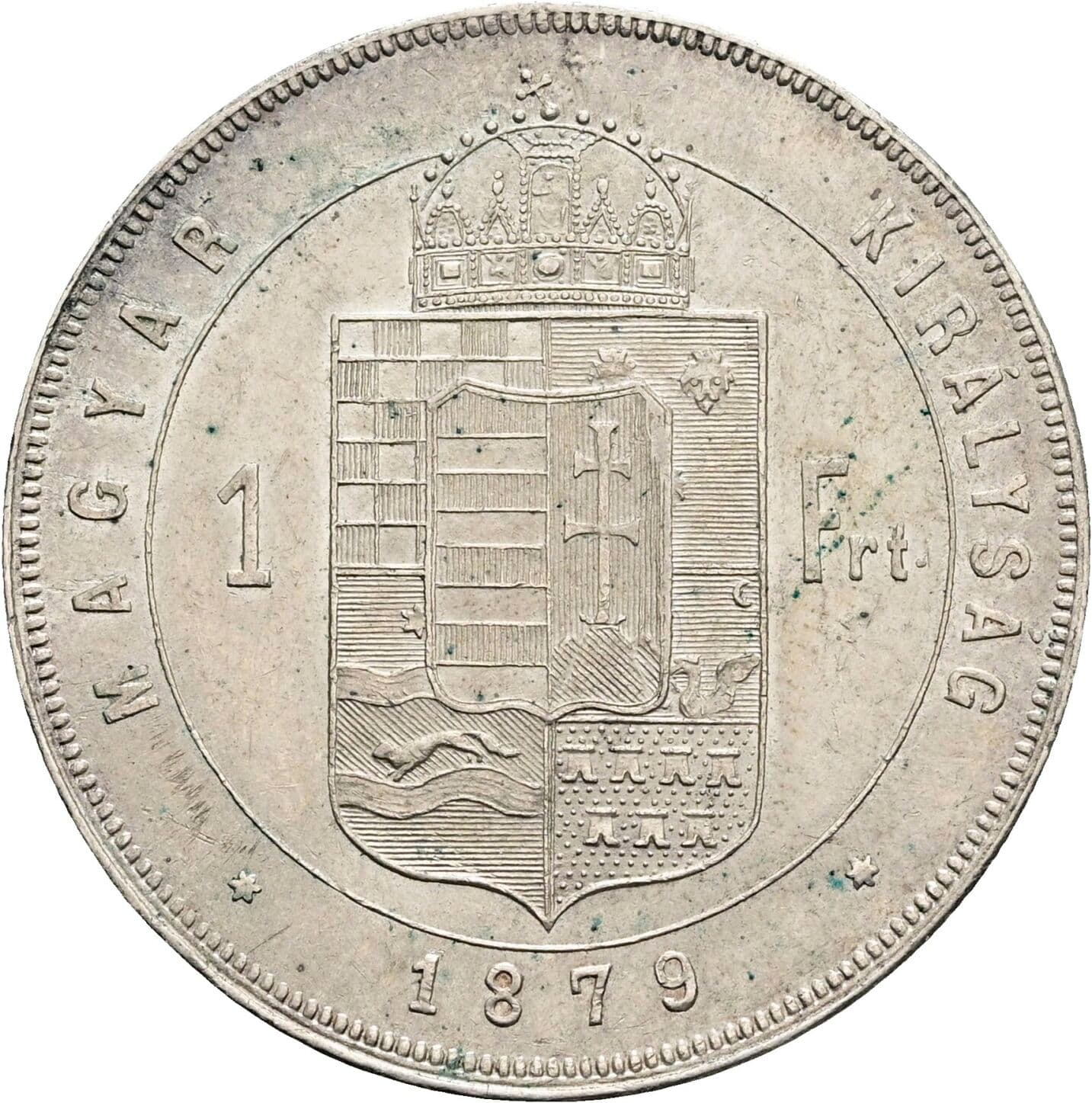 1 Forint Franz Joseph I. 1848-1916 1879 KB, Kremnitz – Rückseite