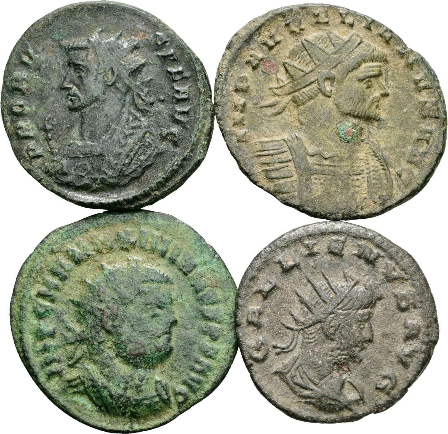Lot 4 Antoniniane, Folles – Vorderseite