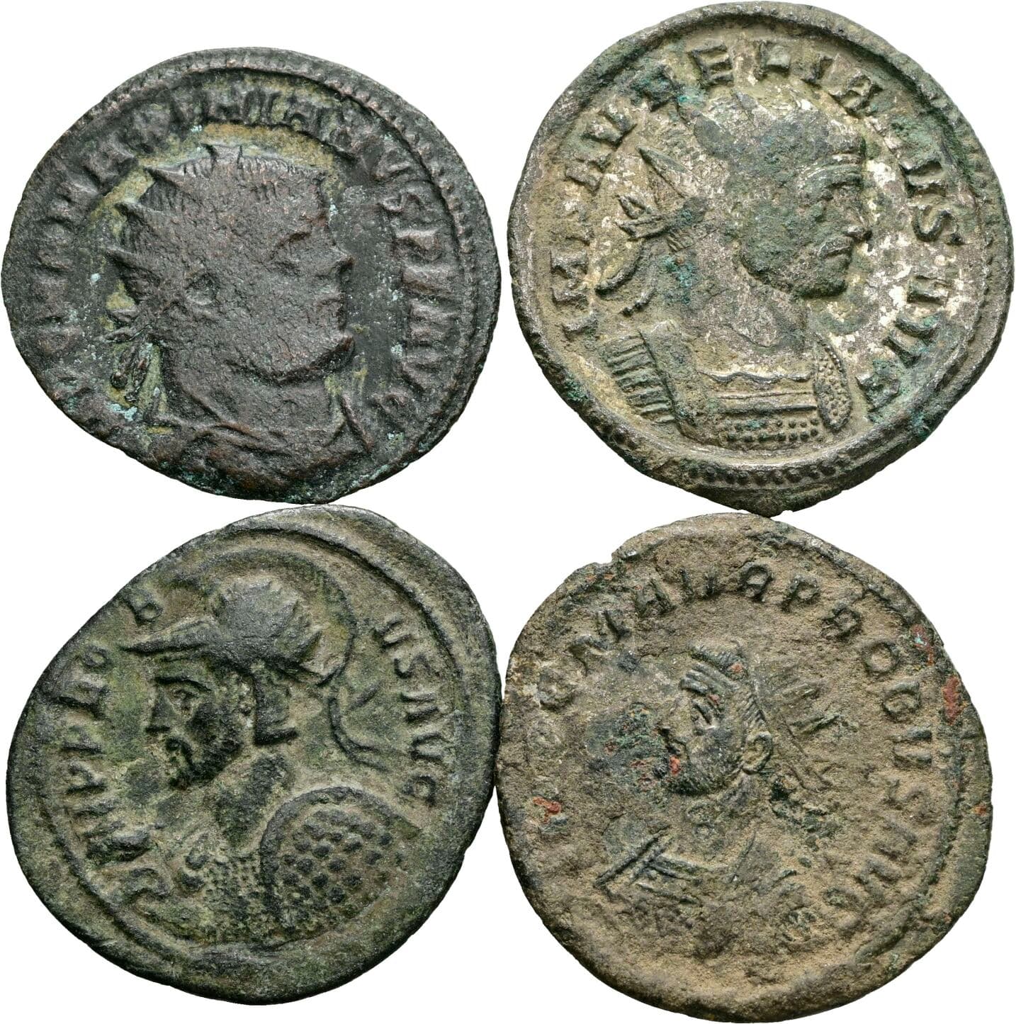 Lot 4 Antoniniane, Folles – Vorderseite