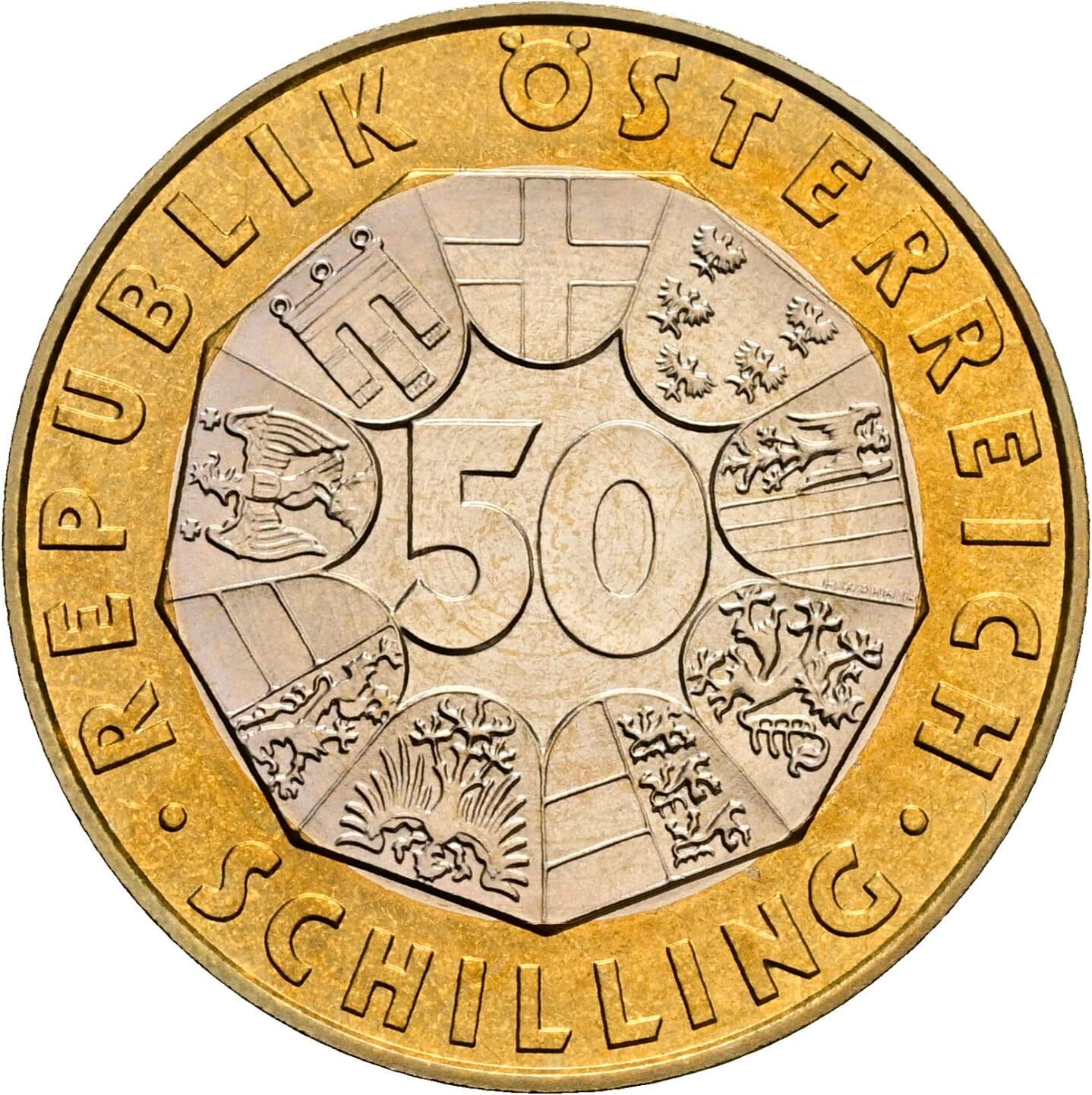 50 Schilling 2001 – Vorderseite