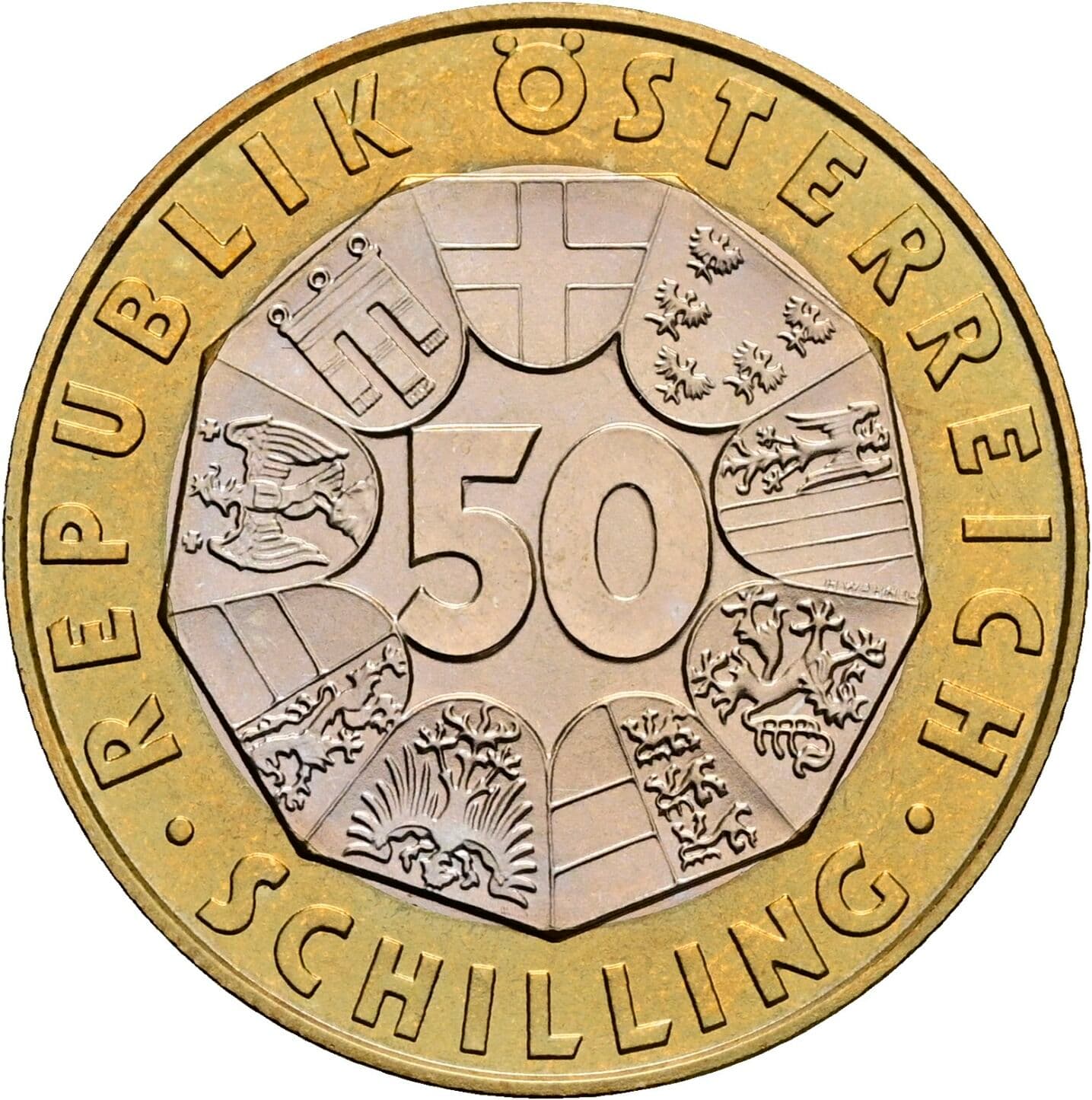 50 Schilling 2001 – Vorderseite