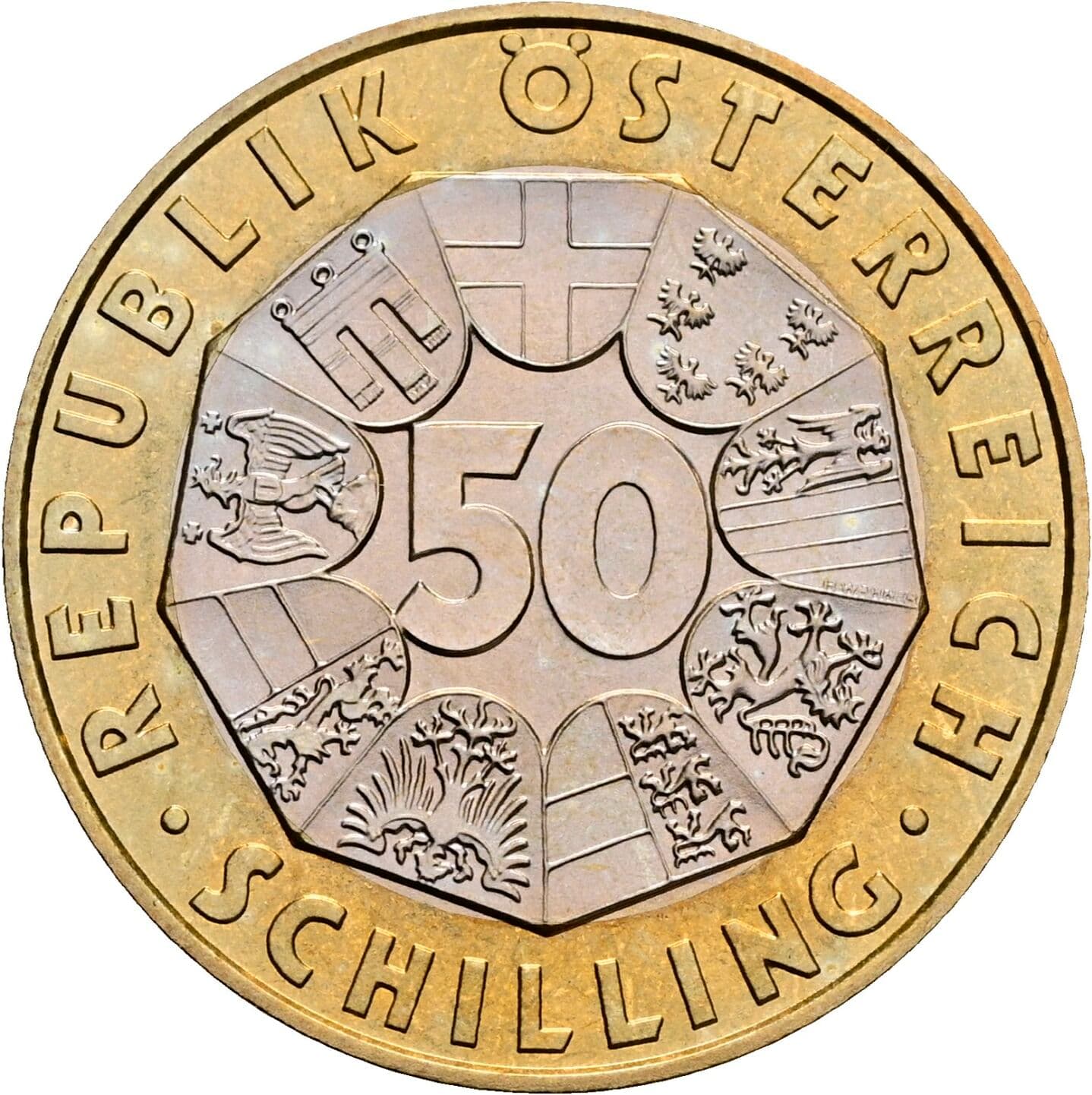50 Schilling 2001 – Vorderseite