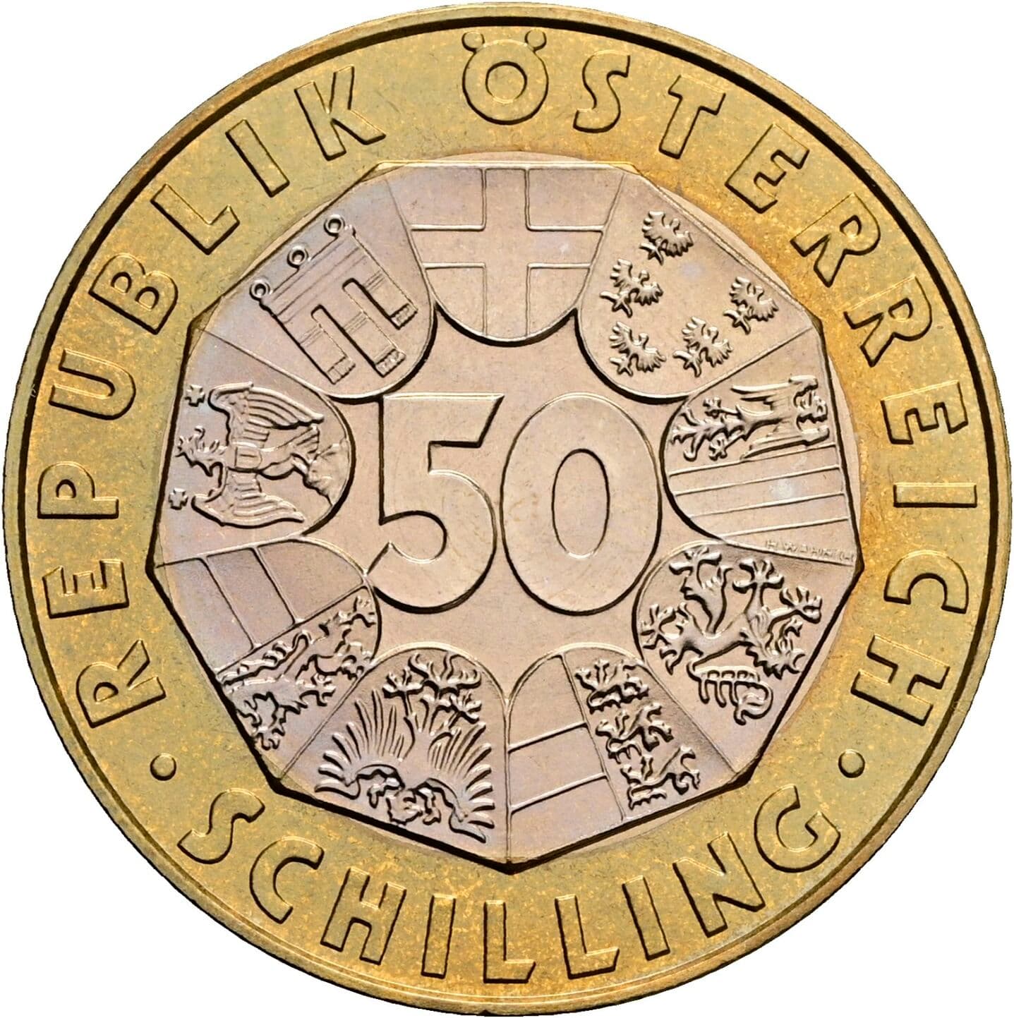 50 Schilling 2001 – Vorderseite