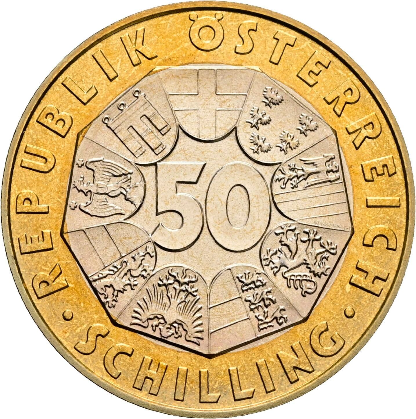 50 Schilling 2001 – Vorderseite
