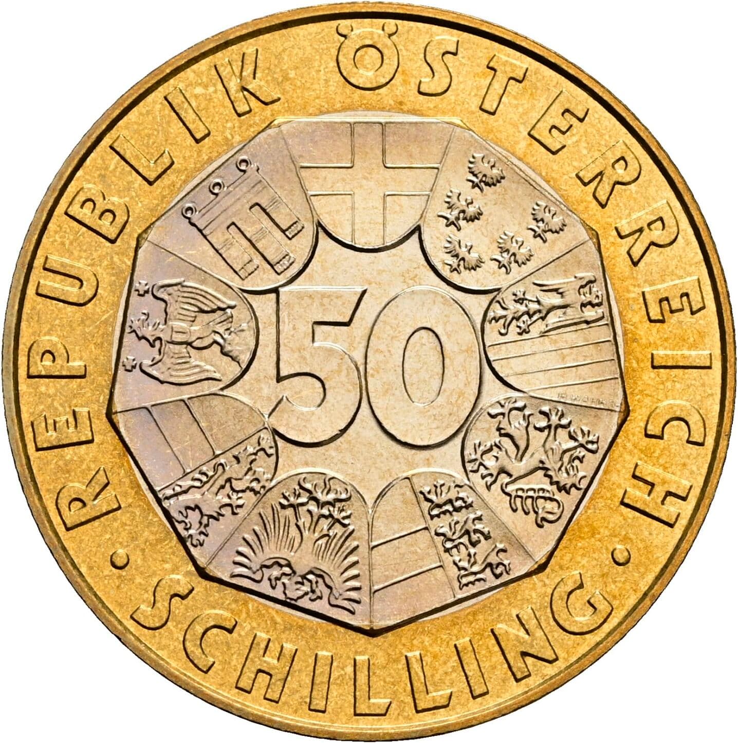 50 Schilling 2001 – Vorderseite