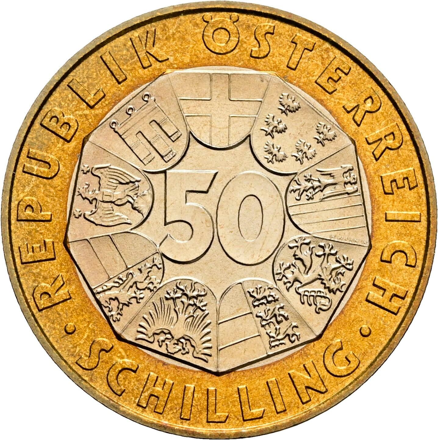 50 Schilling 2001 – Vorderseite