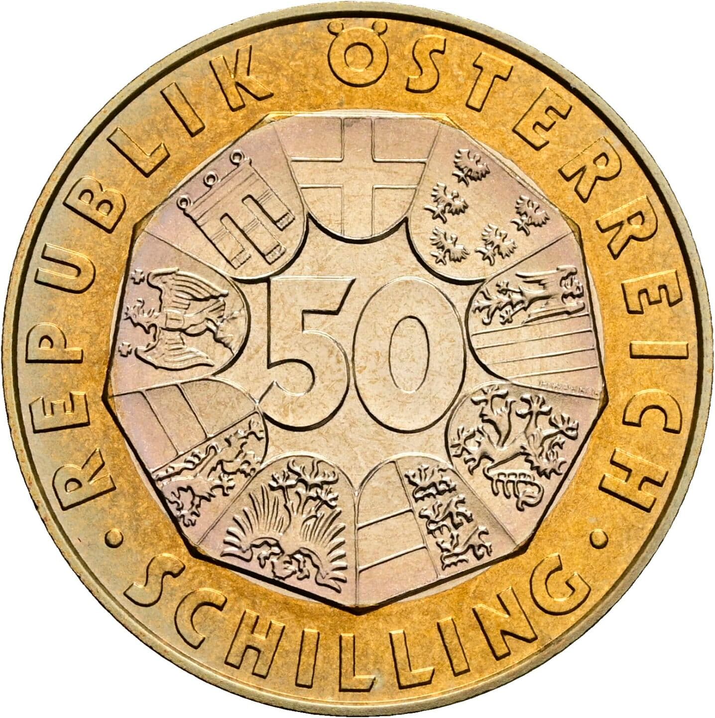 50 Schilling 2001 – Vorderseite