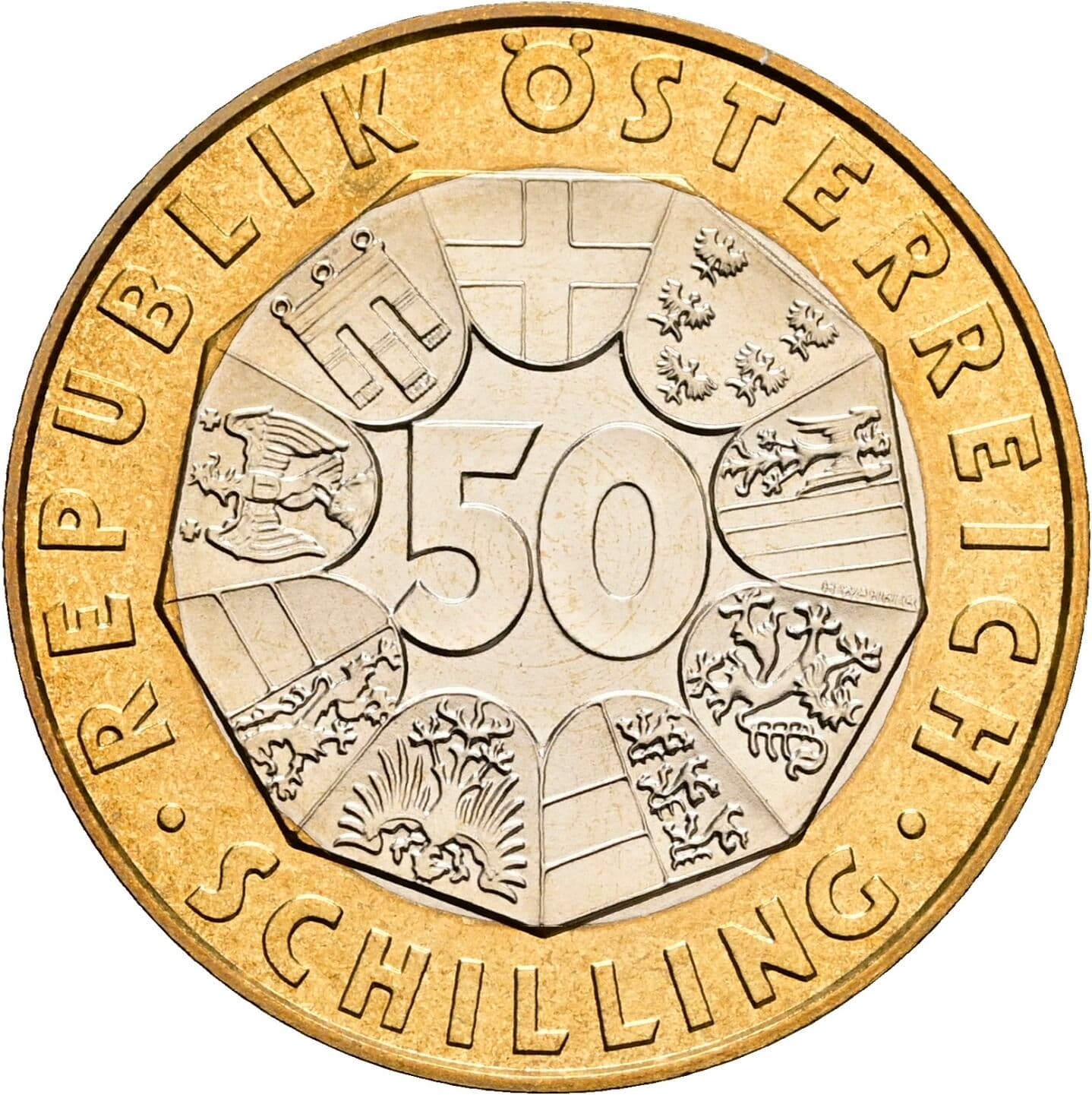 50 Schilling 2001 – Vorderseite