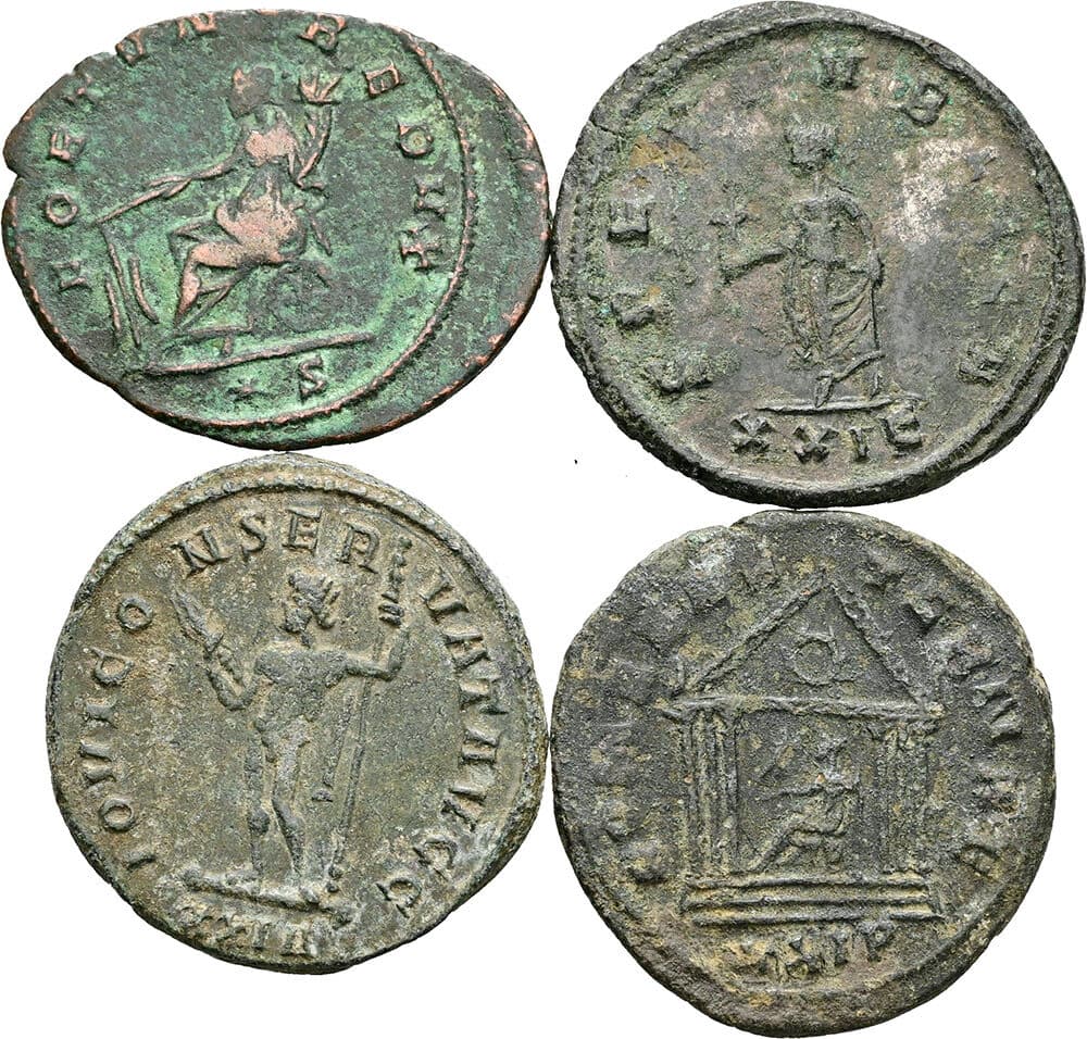 Lot 4 Antoniniane, Folles – Rückseite