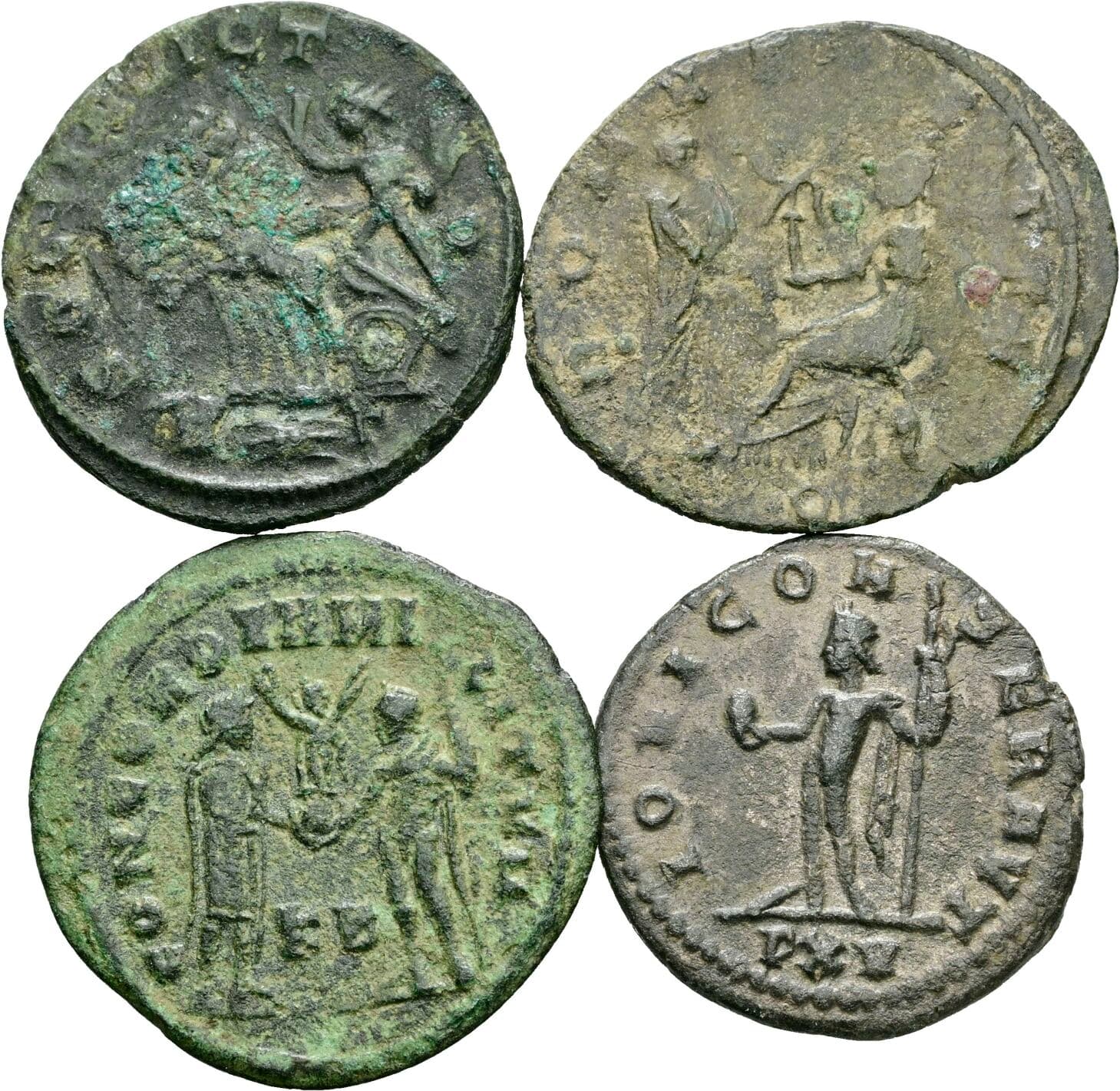 Lot 4 Antoniniane, Folles – Rückseite