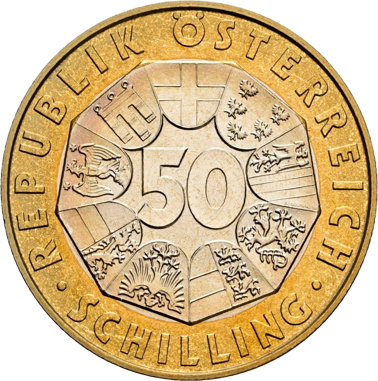50 Schilling 2001 – Vorderseite