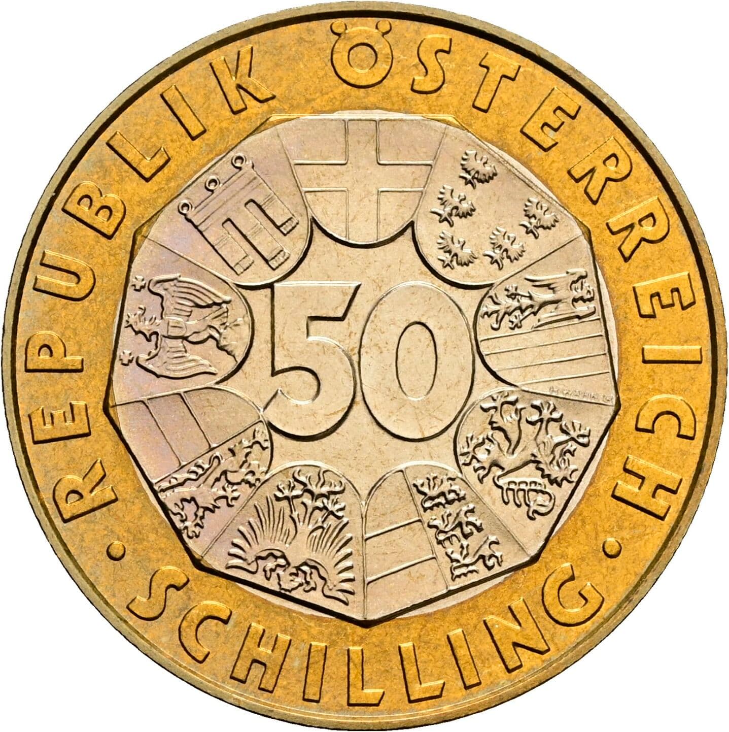 50 Schilling 2001 – Vorderseite