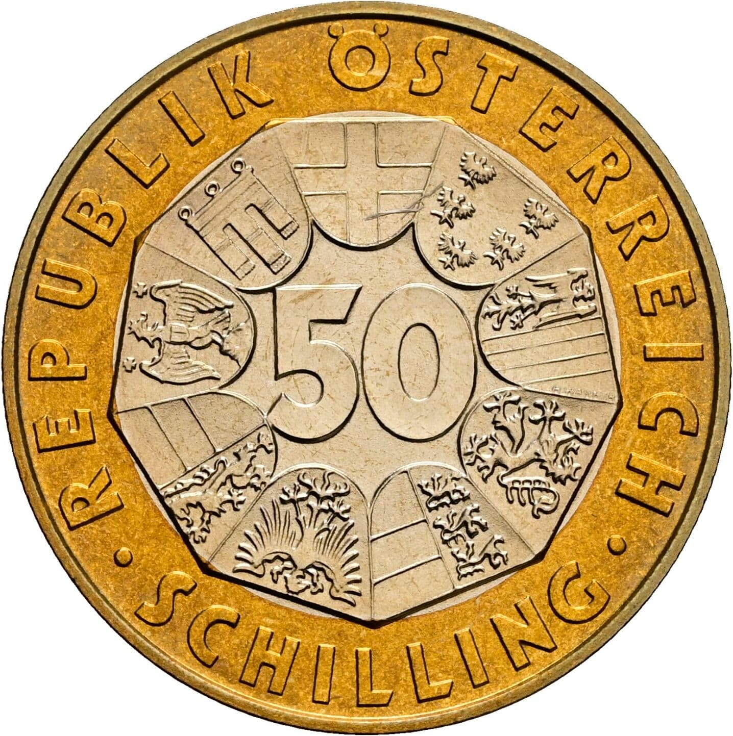 50 Schilling 2001 – Vorderseite