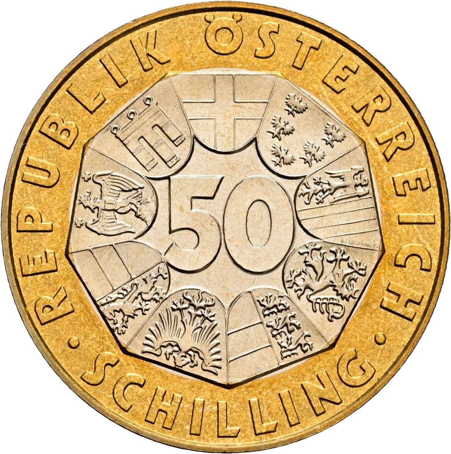 50 Schilling 2001 – Vorderseite