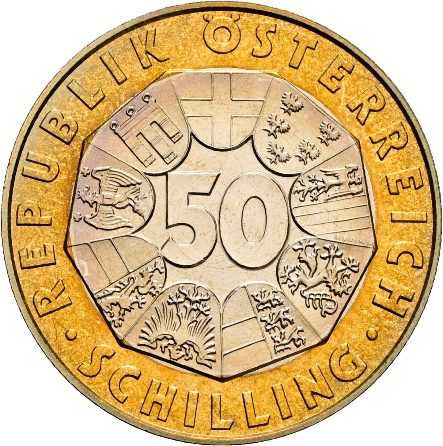 50 Schilling 2001 – Vorderseite
