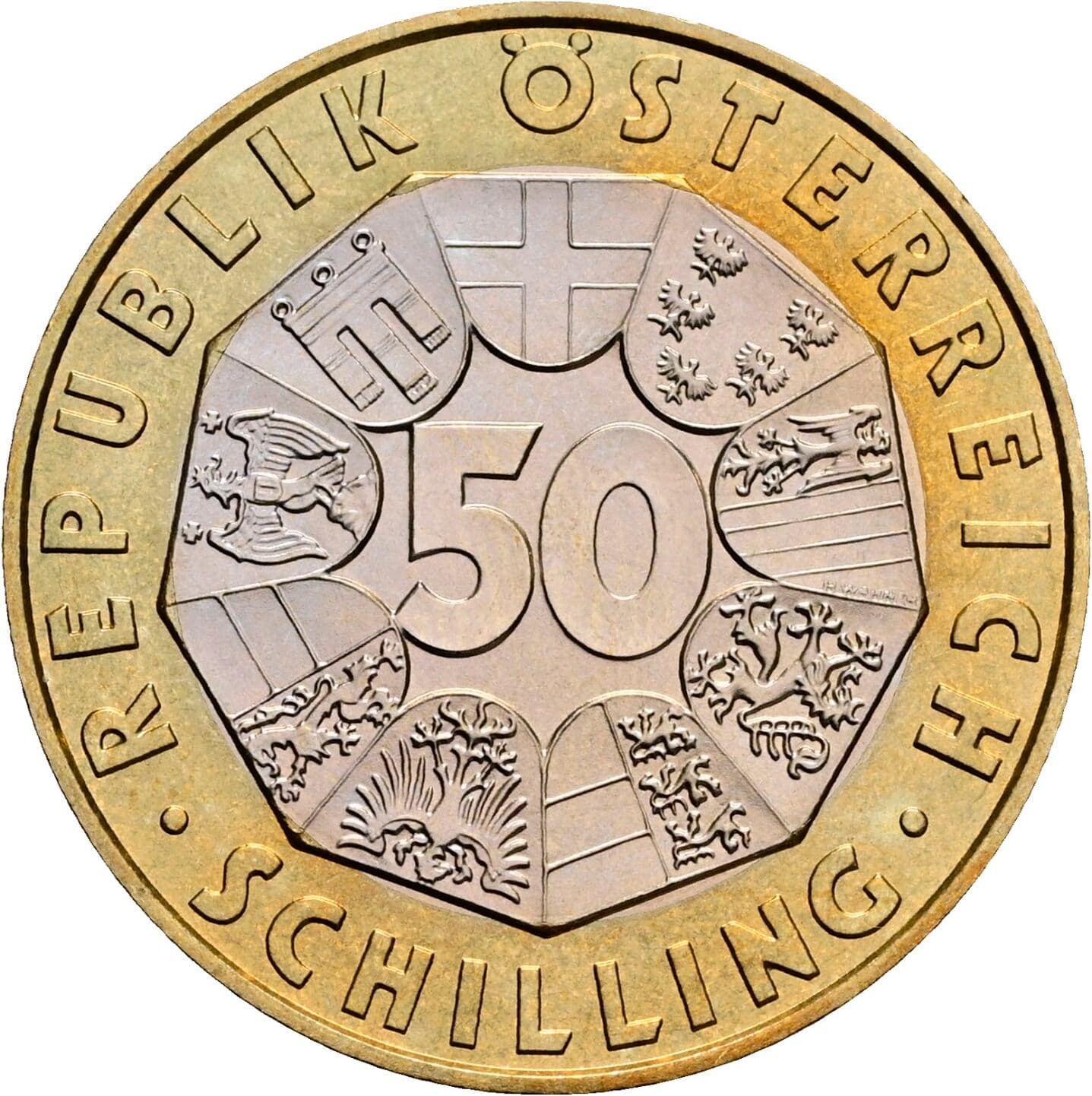 50 Schilling 2001 – Vorderseite