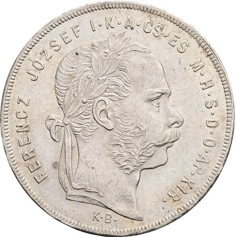 1 Forint Franz Joseph I. 1848-1916 1879 KB, Kremnitz – Vorderseite