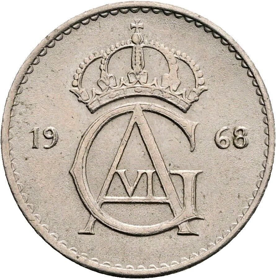 10 Öre Gustav VI. Adolf (1950-1973) 1968 – Rückseite