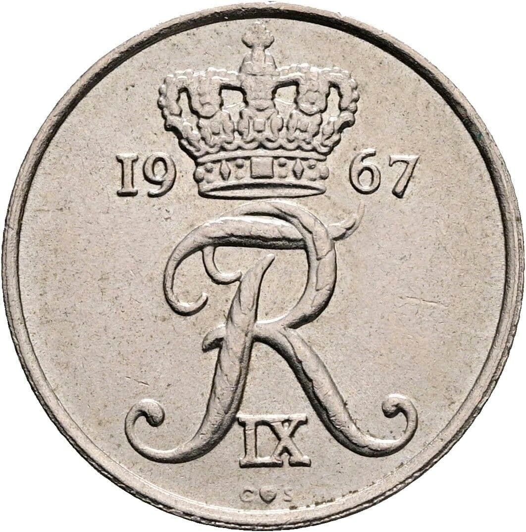 10 Öre Friedrich IX. (1947-1972) 1967 – Rückseite