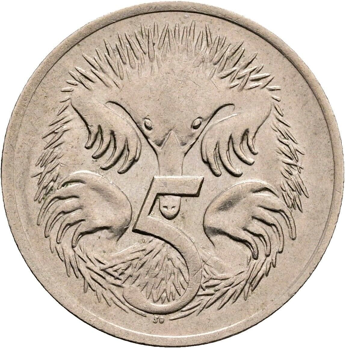 5 Cents Elisabeth II. 1952-2022 1977 – Rückseite
