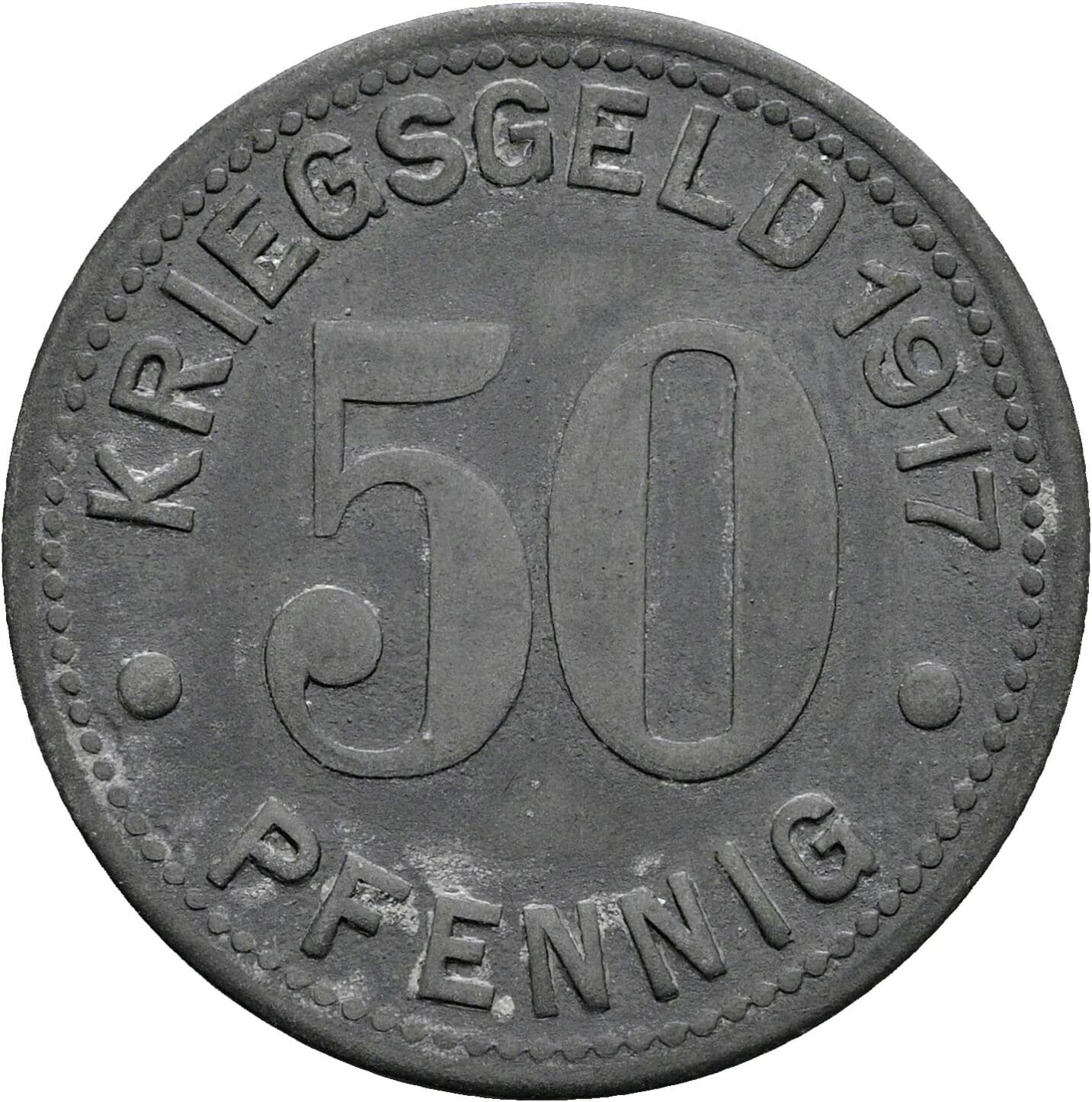 50 Pfennig 1917 – Vorderseite
