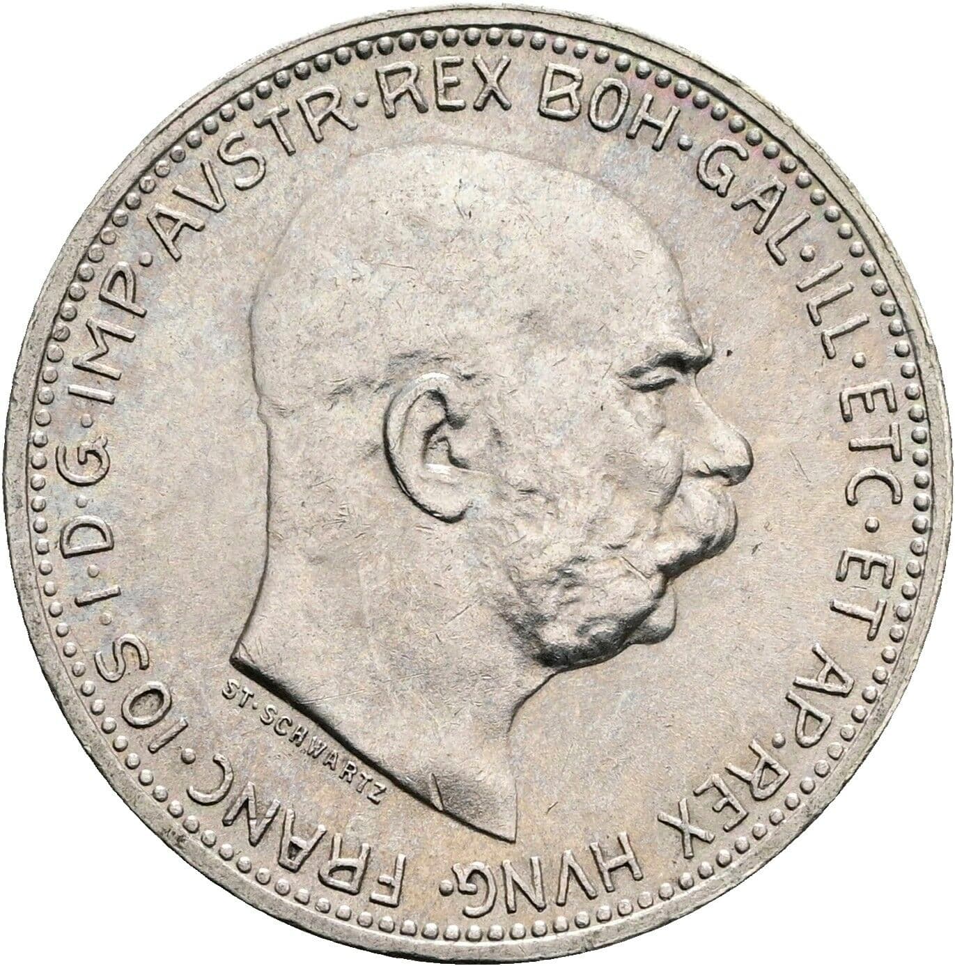 1 Krone Franz Joseph I. 1848-1916 1916 – Vorderseite