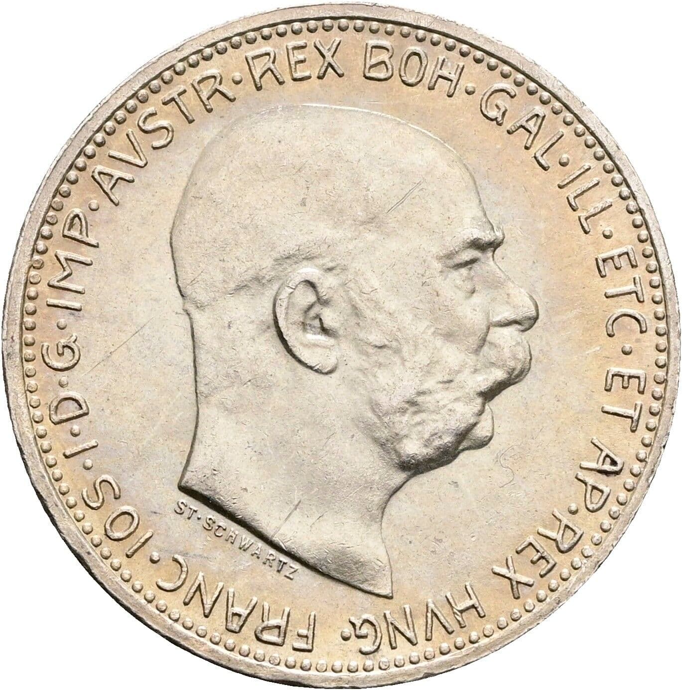 1 Krone Franz Joseph I. 1848-1916 1914 – Vorderseite