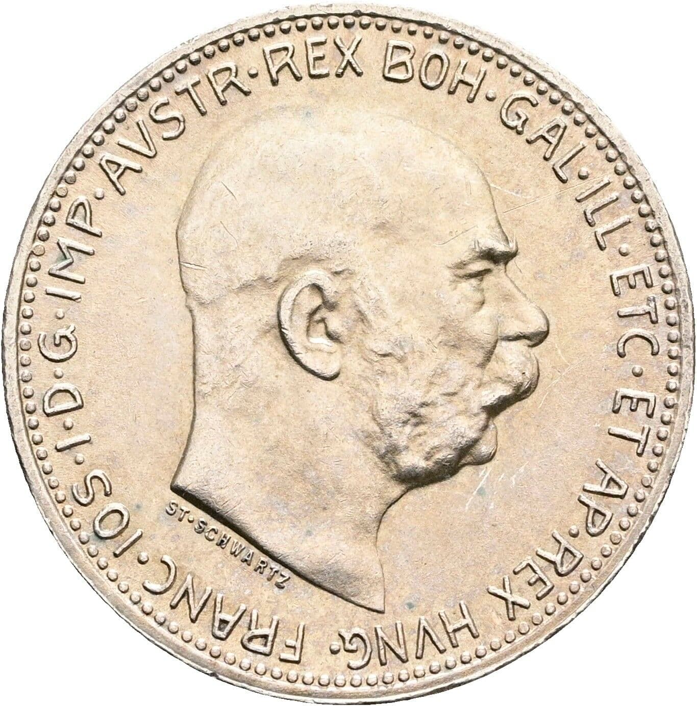 1 Krone Franz Joseph I. 1848-1916 1915 – Vorderseite