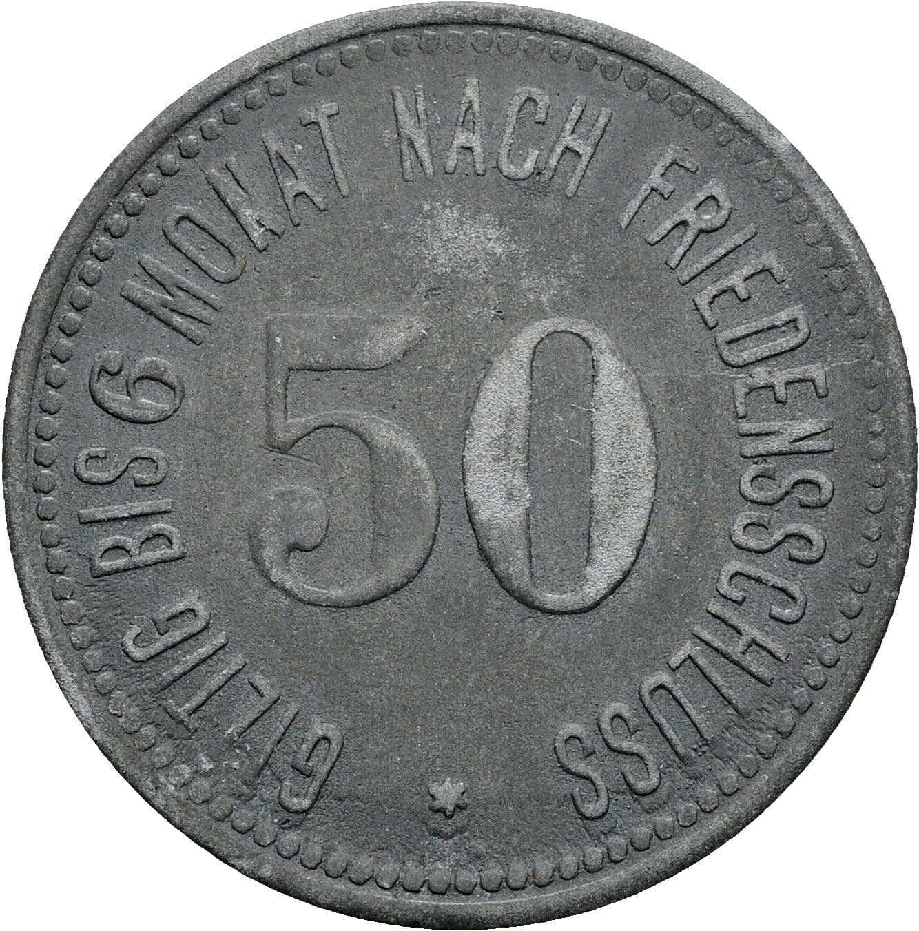 50 Pfennig 1917 – Vorderseite