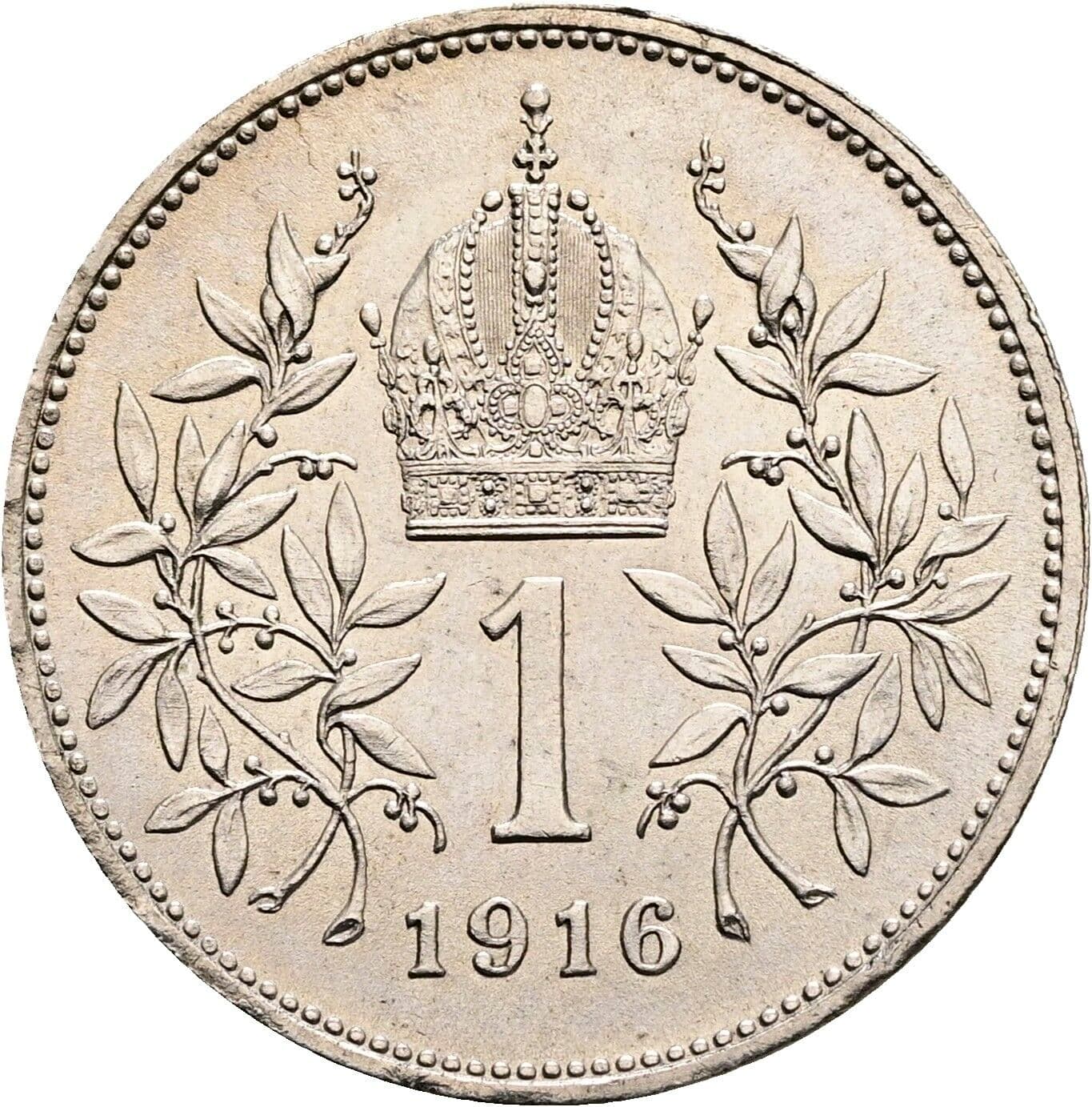 1 Krone Franz Joseph I. 1848-1916 1916 – Rückseite