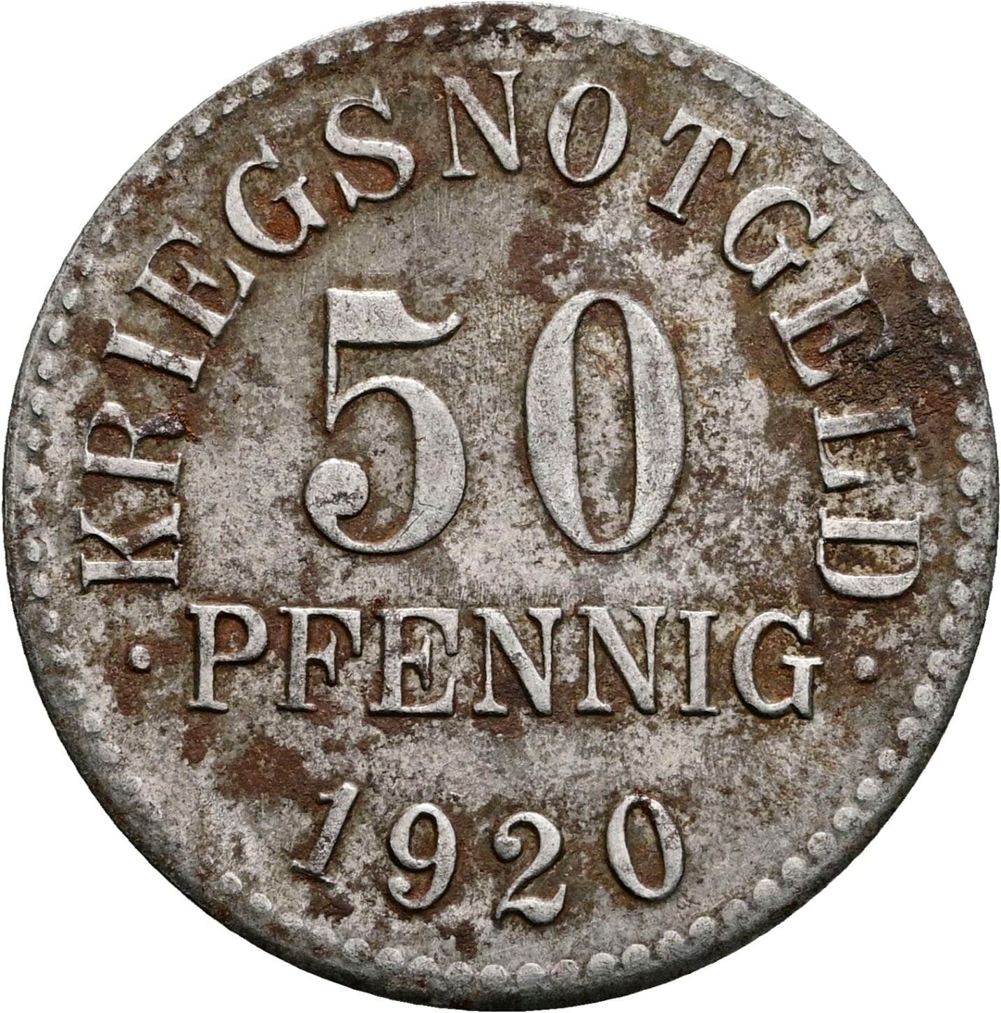 50 Pfennig 1920 – Vorderseite