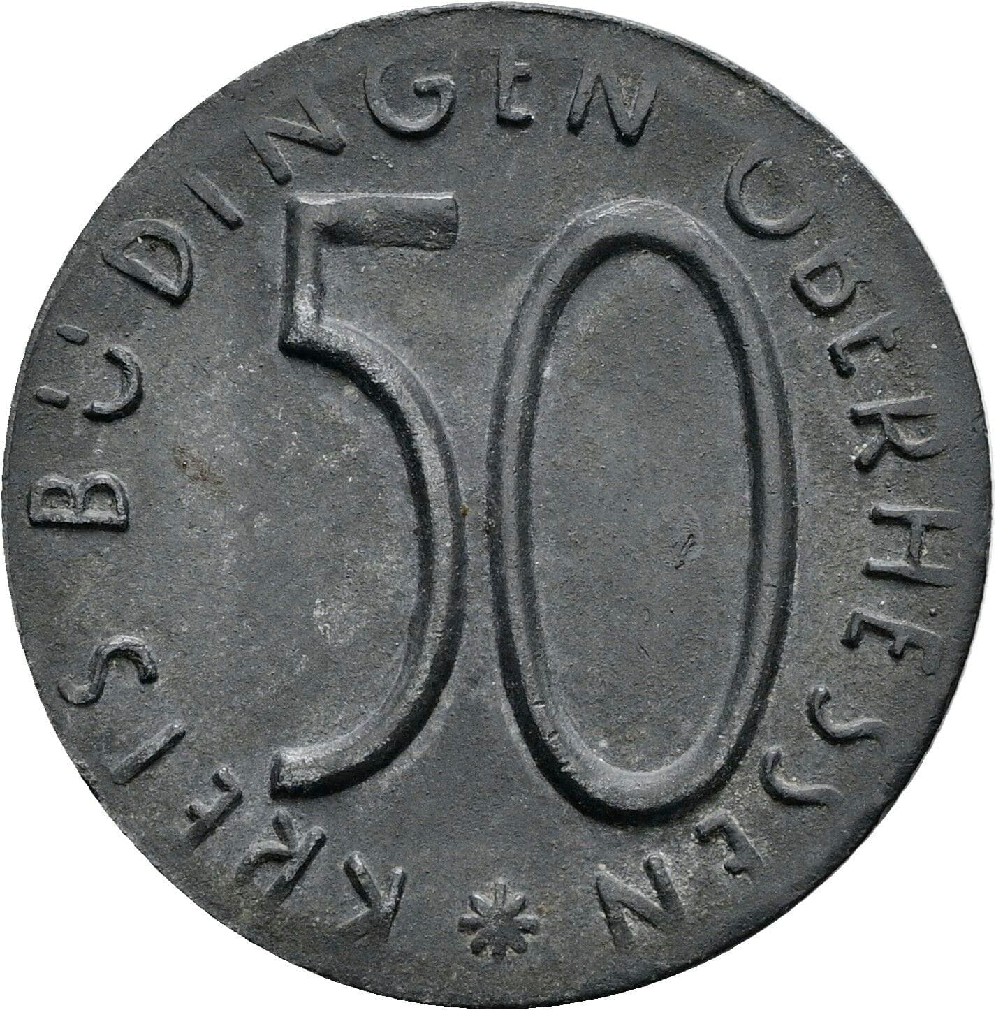 50 Pfennig ohne Jahr – Vorderseite