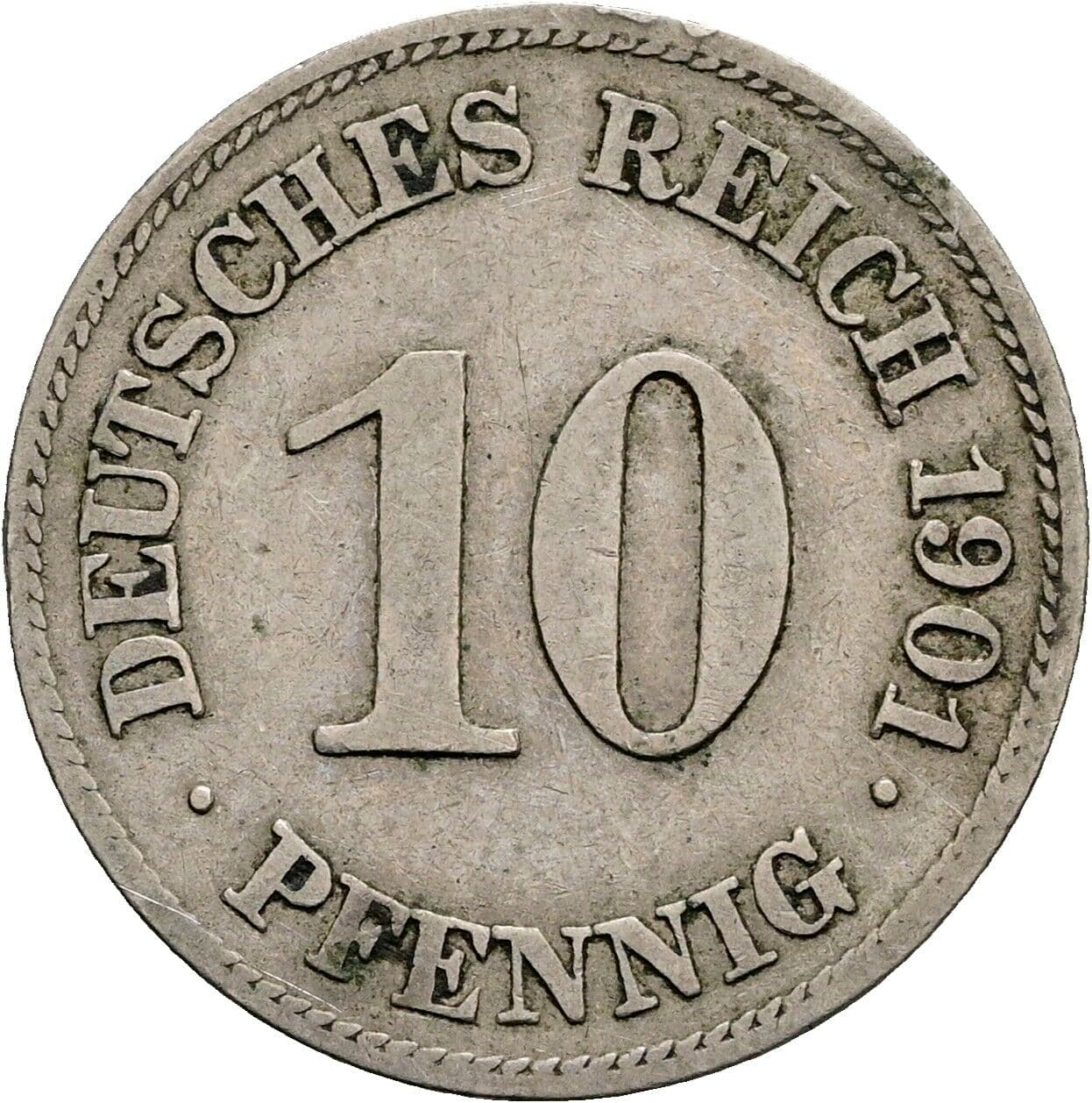 10 Pfennig 1901 E – Vorderseite