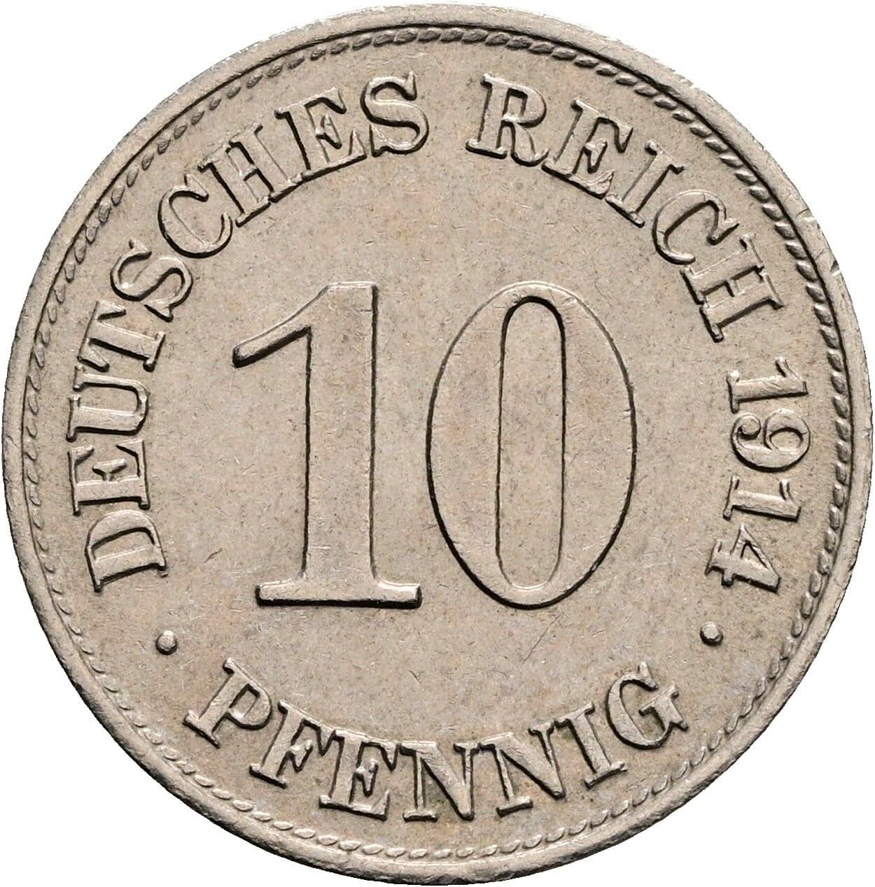 10 Pfennig 1914 E – Vorderseite