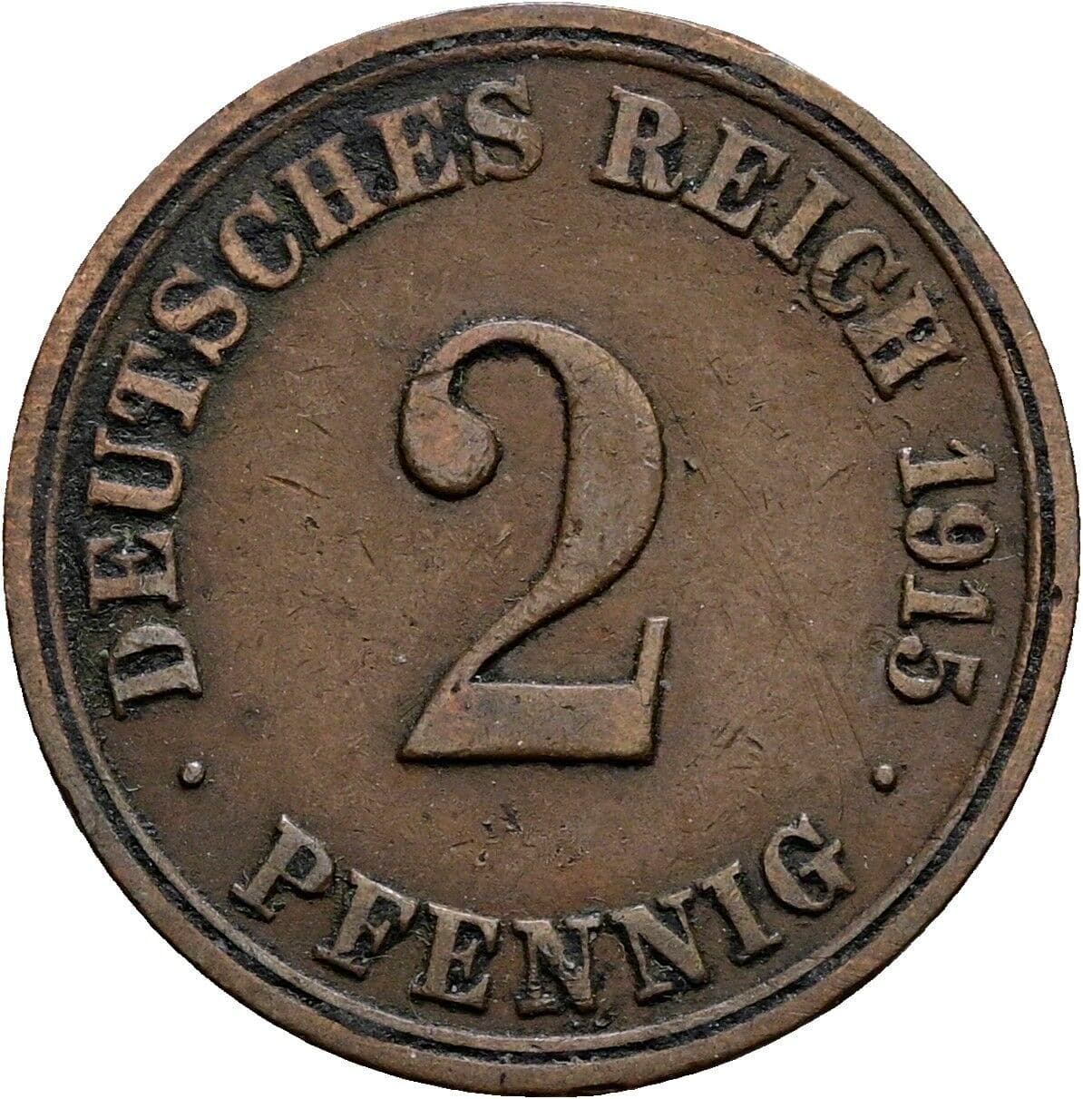 2 Pfennig 1915 A – Vorderseite