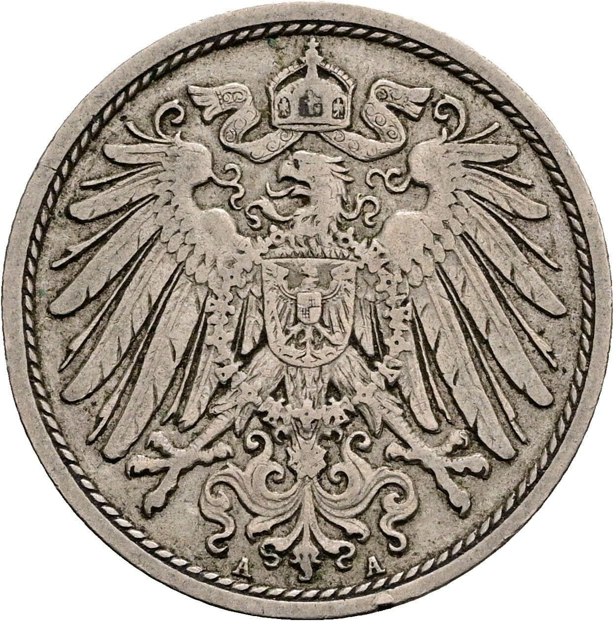 10 Pfennig 1906 A – Rückseite