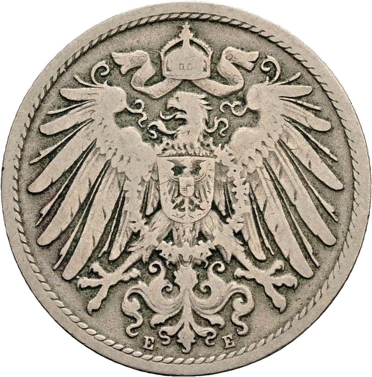 10 Pfennig 1894 E – Rückseite