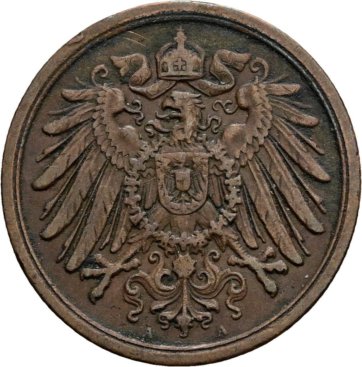 2 Pfennig 1915 A – Rückseite