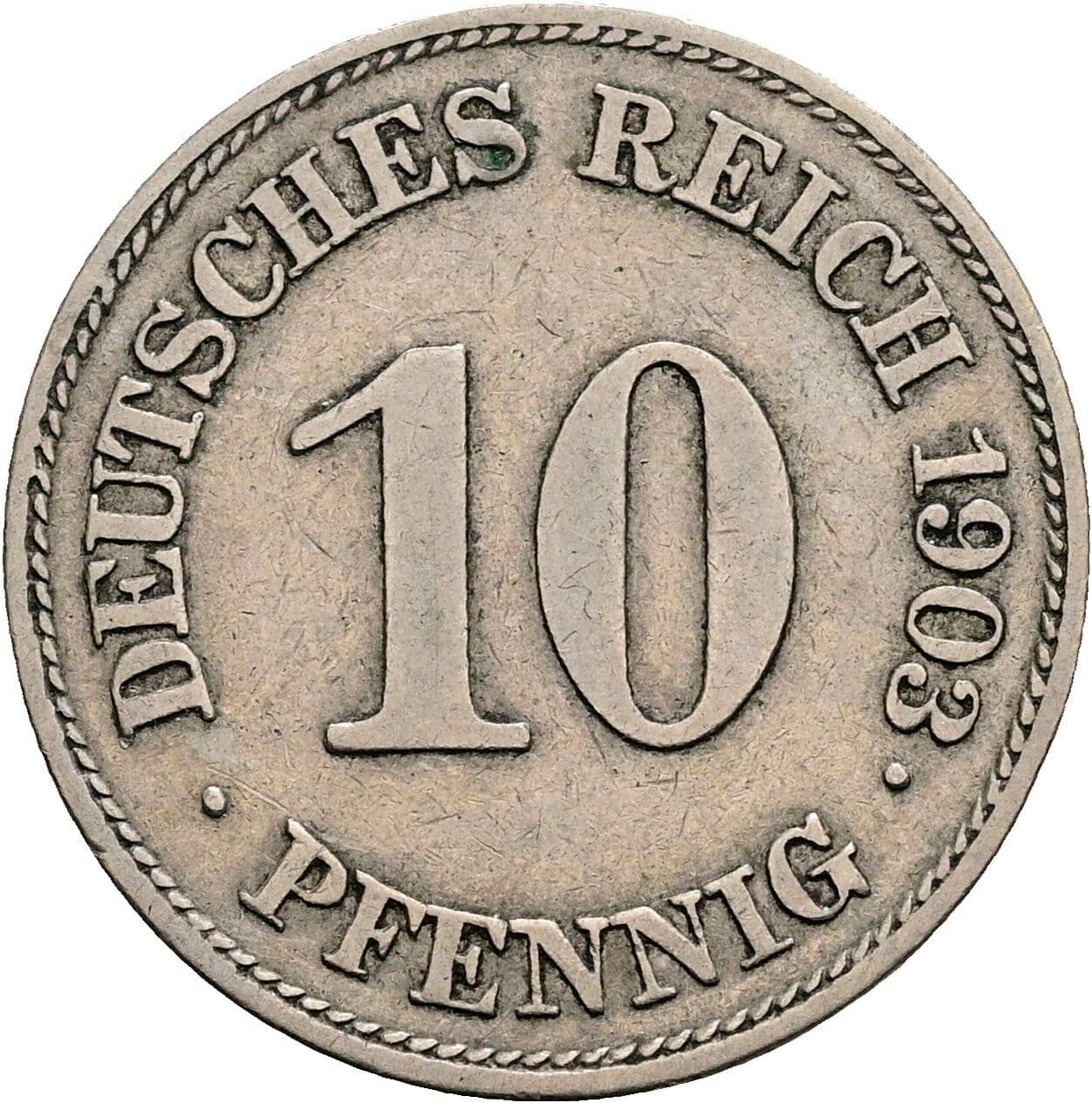 10 Pfennig 1903 E – Vorderseite