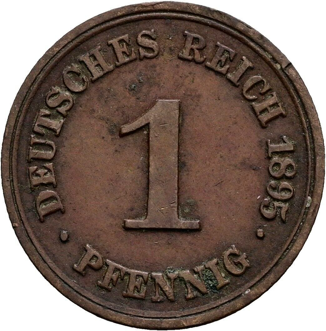 1 Pfennig 1895 F – Vorderseite