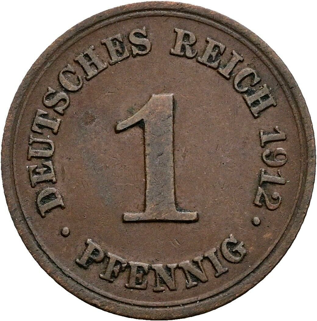 1 Pfennig 1912 E – Vorderseite