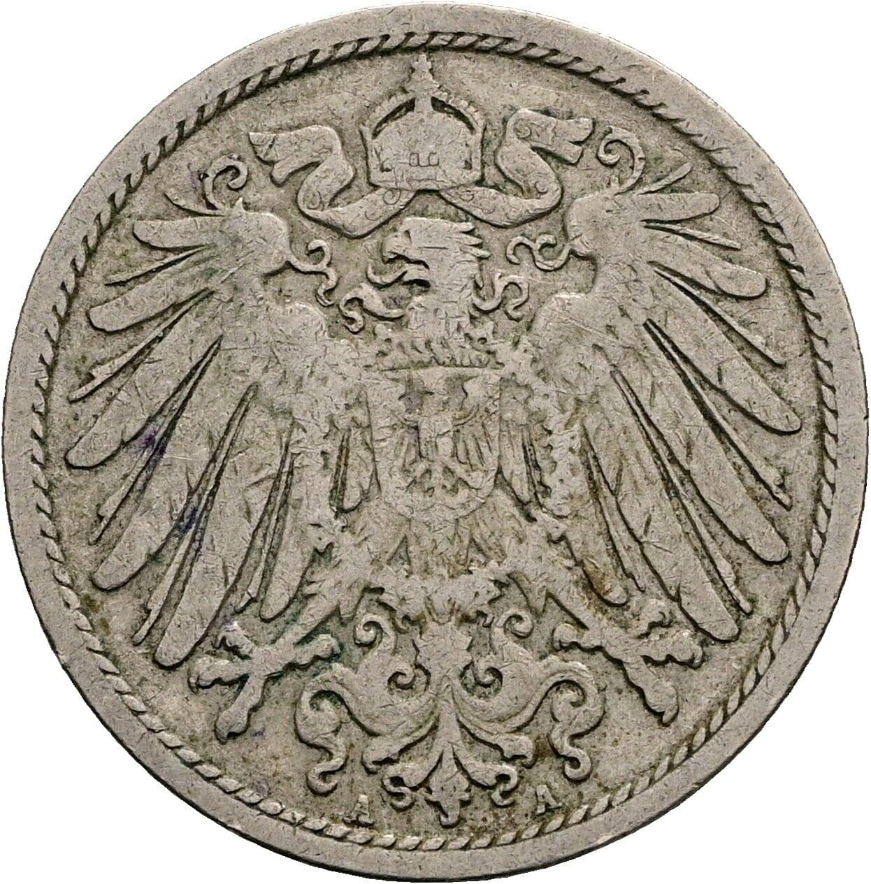 10 Pfennig 1897 A – Rückseite