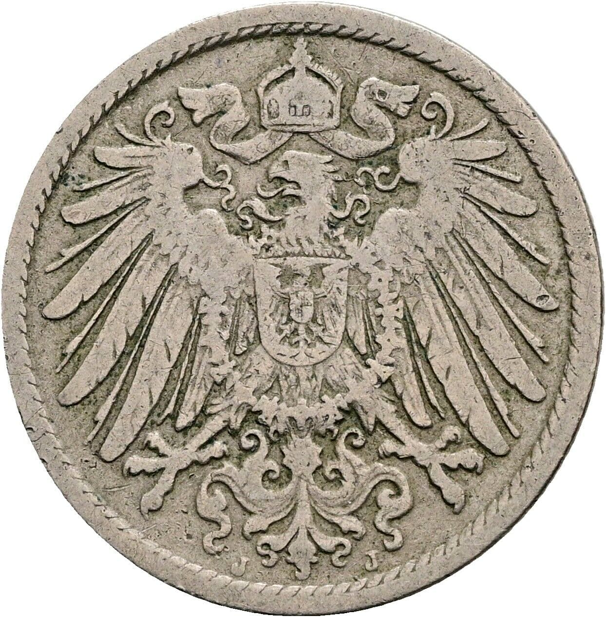 10 Pfennig 1901 J – Rückseite