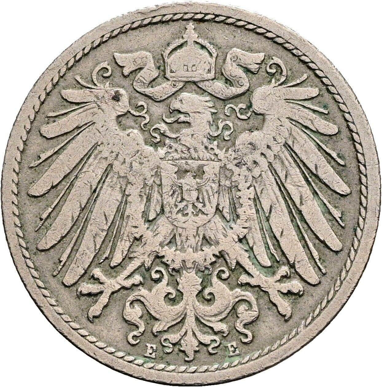 10 Pfennig 1896 E – Rückseite