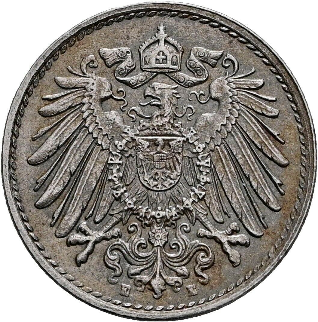 5 Pfennig 1919 E – Rückseite